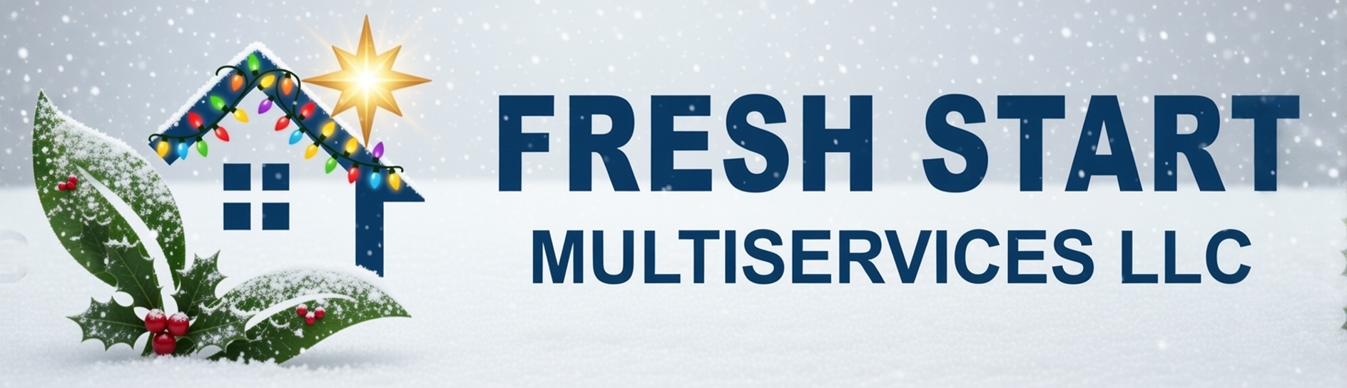 Fresh Start Multiservices Logo with Christmas theme